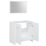 vidaXL Ensemble de meubles salle de bain 4 Pièces blanc bois d’ingénierie