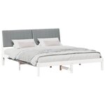 vidaXL Cadre de lit Gris clair 180 x 200 cm Pin massif