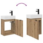 vidaXL Meuble de salle de bain avec robinet Chêne artisanal