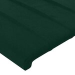 vidaXL Tête de lit avec oreilles Vert foncé 93x23x78/88 cm Velours