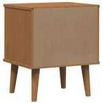 vidaXL Cabinet de chevet Caramel 40 x 35 x 48 cm Pin massif