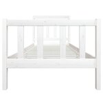 vidaXL Cadre de lit Blanc Bois massif 90x200 cm
