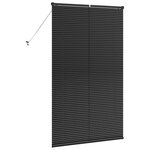 vidaXL Store de Fenêtre avec des rideaux Noir Aluminium