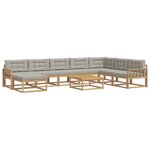 vidaXL Ensemble de canapés d'extérieur 9 pc Blanc et gris clair