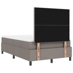 vidaXL Lit à ressorts avec matelas Taupe 120 x 190 cm tissu