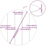 vidaXL Bâche de piscine gris clair Ø550 cm géotextile polyester