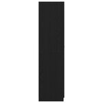 Armoire vidaXL Noir Chêne 90x52x200 cm en bois d'ingénierie