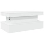 vidaXL Table basse avec lumières LED blanc 90x50x40 cm