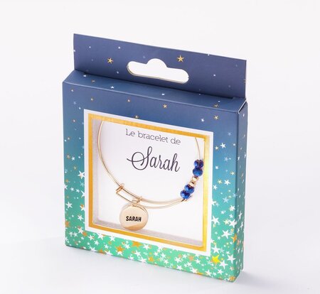 Bracelet sarah avec perles bleues