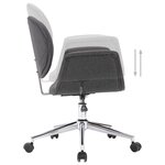 vidaXL Chaise pivotante à manger Gris Tissu