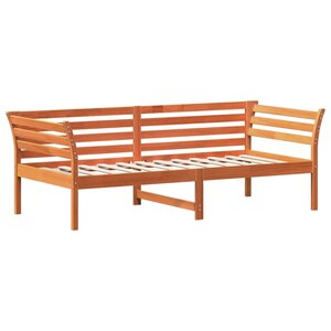 vidaXL Lit de jour sans matelas cire marron 90x200 cm bois pin massif