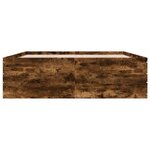 vidaXL Cadre de lit chêne fumé 150x200 cm bois d'ingénierie