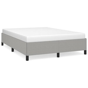 vidaXL Cadre de lit sans matelas gris clair 140x200 cm tissu