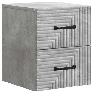 vidaXL Cabinet de chevet mural Gris béton 34 5 x 33 x 40 cm
