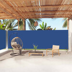 vidaXL Auvent latéral rétractable Bleu 200x1000 cm