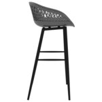 vidaXL Chaises de bar lot de 4 gris