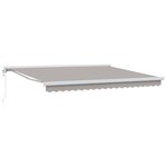 vidaXL Auvent Rétractable Gris clair 400 × 300 cm Tissu  Métal