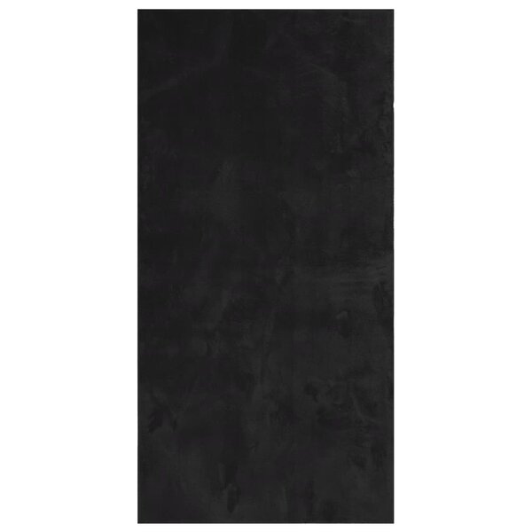 vidaXL Tapis HUARTE à poils courts doux et lavable noir 100x200 cm