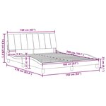 vidaXL Cadre de lit sans matelas bleu 160x200 cm tissu