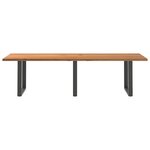 vidaXL Table à manger marron clair bois de chêne massif rectangulaire