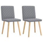 vidaXL Chaises à manger lot de 2 gris clair tissu