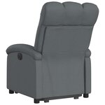 vidaXL Fauteuil inclinable électrique gris foncé tissu