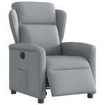 vidaXL Fauteuil inclinable électrique Gris clair Tissu