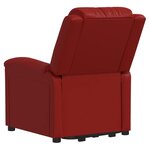 vidaXL Fauteuil de massage Rouge bordeaux Similicuir