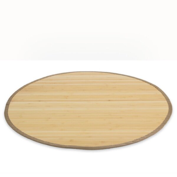 Tapis bambou 120 cm rond Naturel Clair