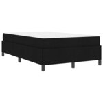 vidaXL Lit à ressorts Noir  Noir 120 x 200 cm Tissu  Bois Engineered