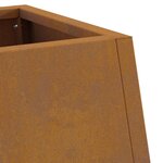 vidaXL Braise Marron 50 x 35 x 100 cm Acier résistant aux intempéries