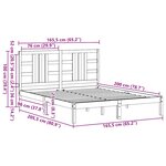 vidaXL Cadre de lit sans matelas 160x200 cm bois massif