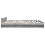 vidaXL Cadre de lit avec tiroirs sans matelas sonoma gris 180x200 cm