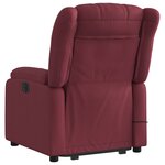 vidaXL Fauteuil inclinable de massage électrique Rouge bordeaux Tissu