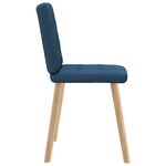 vidaXL Chaises à manger lot de 6 bleu tissu