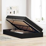 vidaXL Lit avec rangement et matelas Noir 120 x 190 cm Velours
