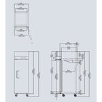 Armoire réfrigérée négative 410 l - atosa - r290 - 1410pleine 600x730x1945mm