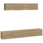 vidaXL Ensemble de meubles TV 4 Pièces Chêne sonoma Bois d'ingénierie