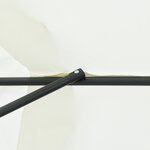 Parasol de jardin vidaXL ø395x245 cm Blanc sable