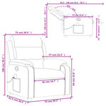 vidaXL Fauteuil de massage inclinable noir similicuir