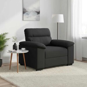 vidaXL Fauteuil noir 100x81x84 cm tissu