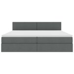 vidaXL Lit avec rangement et matelas Gris foncé 200 x 200 cm