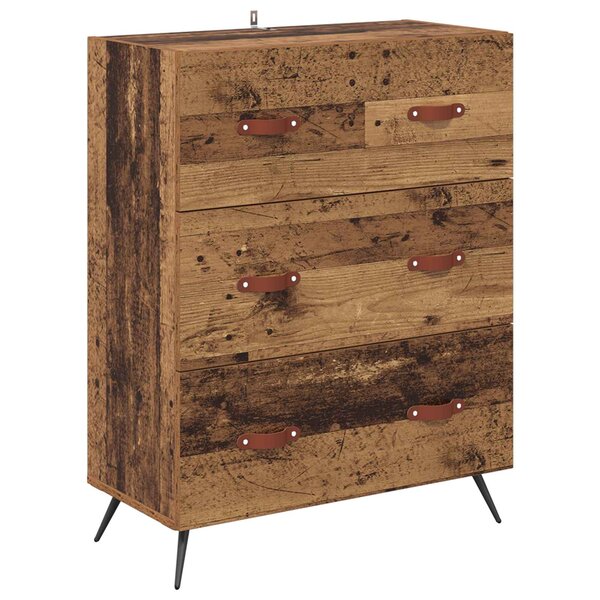vidaXL Commode Bois ancien 69 5 x 34 x 90 cm Bois d’ingénierie