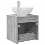 vidaXL Vanité de lavabo mural Sonoma gris 49 5 x 44 5 x 66 5 cm