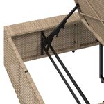 vidaXL Transat avec coussin flottant beige résine tressée