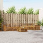 vidaXL Ensemble de canapés d'extérieur 7 Pièces Naturel