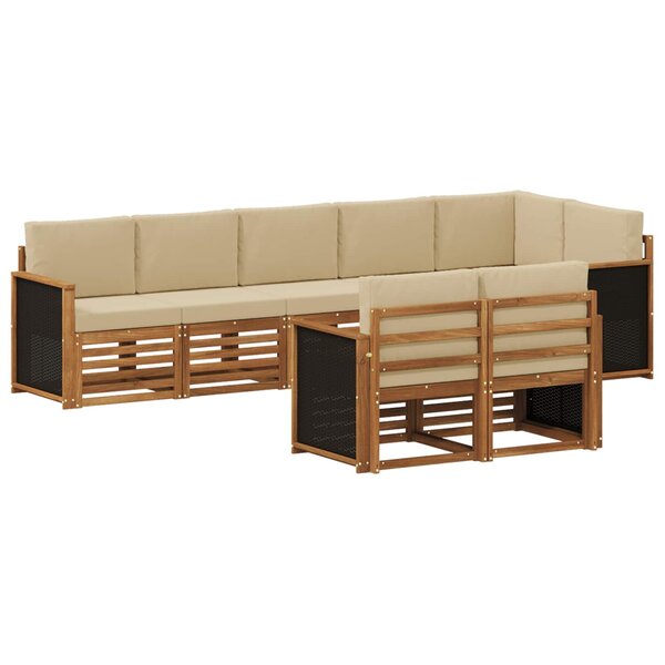 vidaXL Ensemble de canapés d'extérieur 7 pc