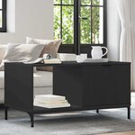 vidaXL Table basse Noir 90 x 49 x 46 cm Bois d'ingénierie