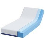 vidaXL Matelas Blanc et Bleu 70 x 200 cm Mousse à mémoire de gel