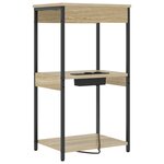 vidaXL Table de nuit avec station de chargement Chêne sonoma